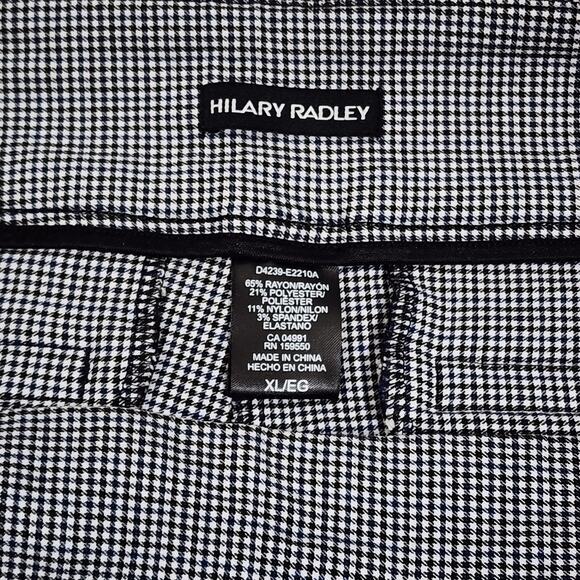 Hilary Radley XL Houndstooth Print Tummy Control Stretch Pull On Casual Pants - Picture 9 of 10